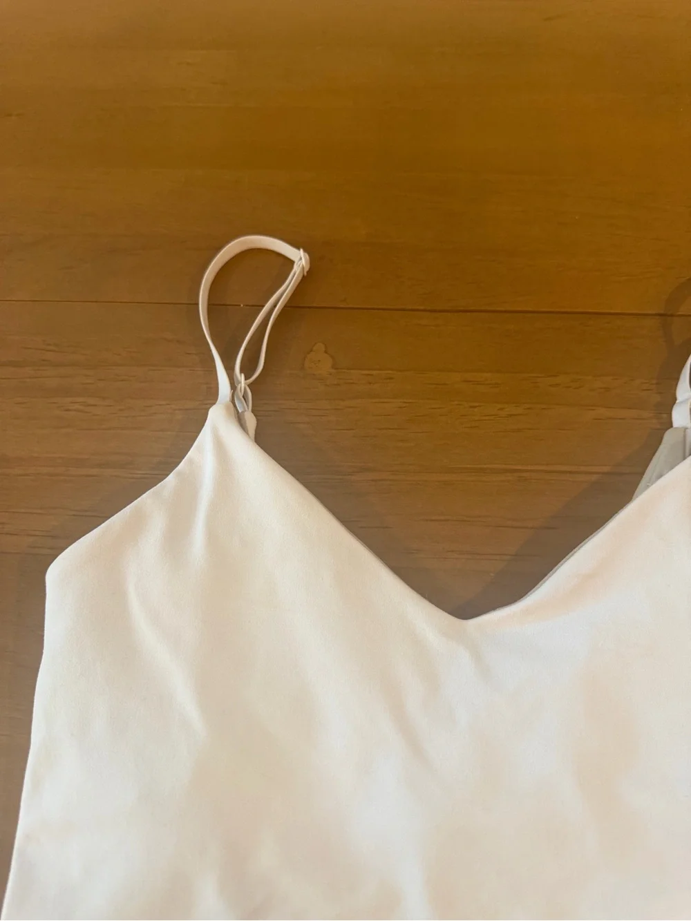 lululemon athletica White V-Neck Adjustable-Strap Tank